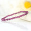Bracelet Rubis Myanmar perles 4mm rondes facettées couleur vive - Pensée positive - Entretien - Stabilité - cadeau idéal pour elle