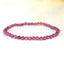 Bracelet Rubis Myanmar perles 4mm rondes facettées couleur vive - Pensée positive - Entretien - Stabilité - cadeau idéal pour elle