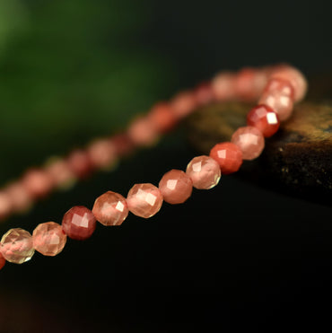 Bracelet Andésine perles rondes facettées 4mm grade AAA