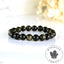 Bracelet Obsidienne dorée iridescente AAA perles rondes 10mm