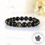 Bracelet Obsidienne dorée iridescente AAA perles rondes 10mm