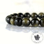Bracelet Obsidienne dorée iridescente AAA perles rondes 10mm