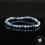 Bracelet fin Saphir bleu AA perles 4mm rondes facettées  - Protection - Compréhension - Pouvoir