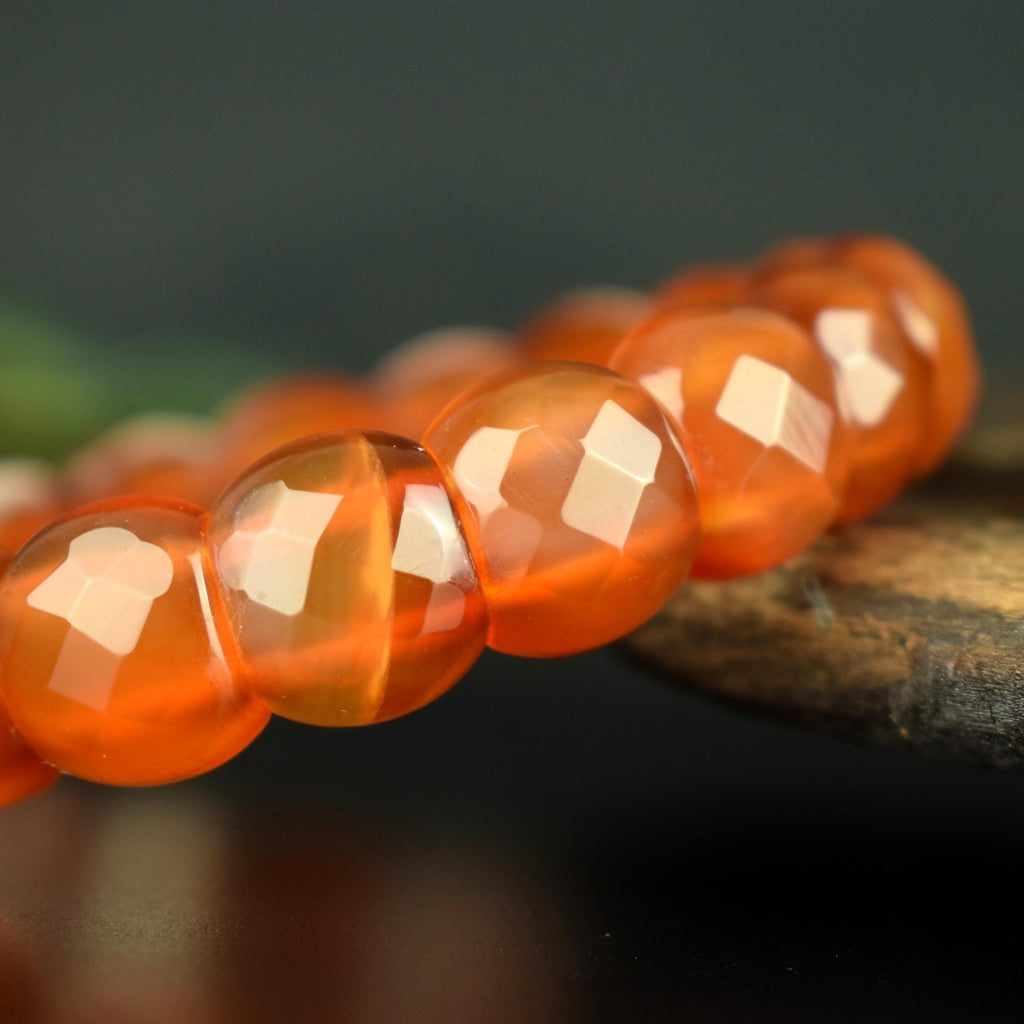 Bracelet Cornaline perles 14mm x 12mm AAA - Confiance - Réchauffement - Energie - Bijou unique #3