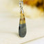 Pendentif Oeil de Faucon 10carats - 31mm x 11mm cabochon unique en pierre naturelle #691