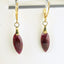 Boucles Oreilles Rubis – Pensée positive - Entretien - Stabilité – Bijou Élégant Minimaliste – Gemstone Drop Earrings #41