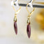Boucles Oreilles Rubis – Pensée positive - Entretien - Stabilité – Bijou Élégant Minimaliste – Gemstone Drop Earrings #41
