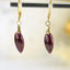 Boucles Oreilles Rubis – Pensée positive - Entretien - Stabilité – Bijou Élégant Minimaliste – Gemstone Drop Earrings #41
