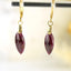 Boucles Oreilles Rubis – Pensée positive - Entretien - Stabilité – Bijou Élégant Minimaliste – Gemstone Drop Earrings #41