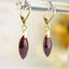 Boucles Oreilles Rubis – Pensée positive - Entretien - Stabilité – Bijou Élégant Minimaliste – Gemstone Drop Earrings #41