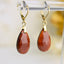Boucles Oreilles Grenat Hessonite AA – Clarté – Confiance – Vitalité – Bijou Élégant Minimaliste – Gemstone Drop Earrings #42