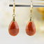 Boucles Oreilles Grenat Hessonite AA – Clarté – Confiance – Vitalité – Bijou Élégant Minimaliste – Gemstone Drop Earrings #42