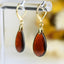 Boucles Oreilles Grenat Hessonite AA – Clarté – Confiance – Vitalité – Bijou Élégant Minimaliste – Gemstone Drop Earrings #42