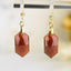 Boucles Oreilles Grenat Hessonite AA – Clarté – Confiance – Vitalité – Bijou Élégant Minimaliste – Gemstone Drop Earrings #44