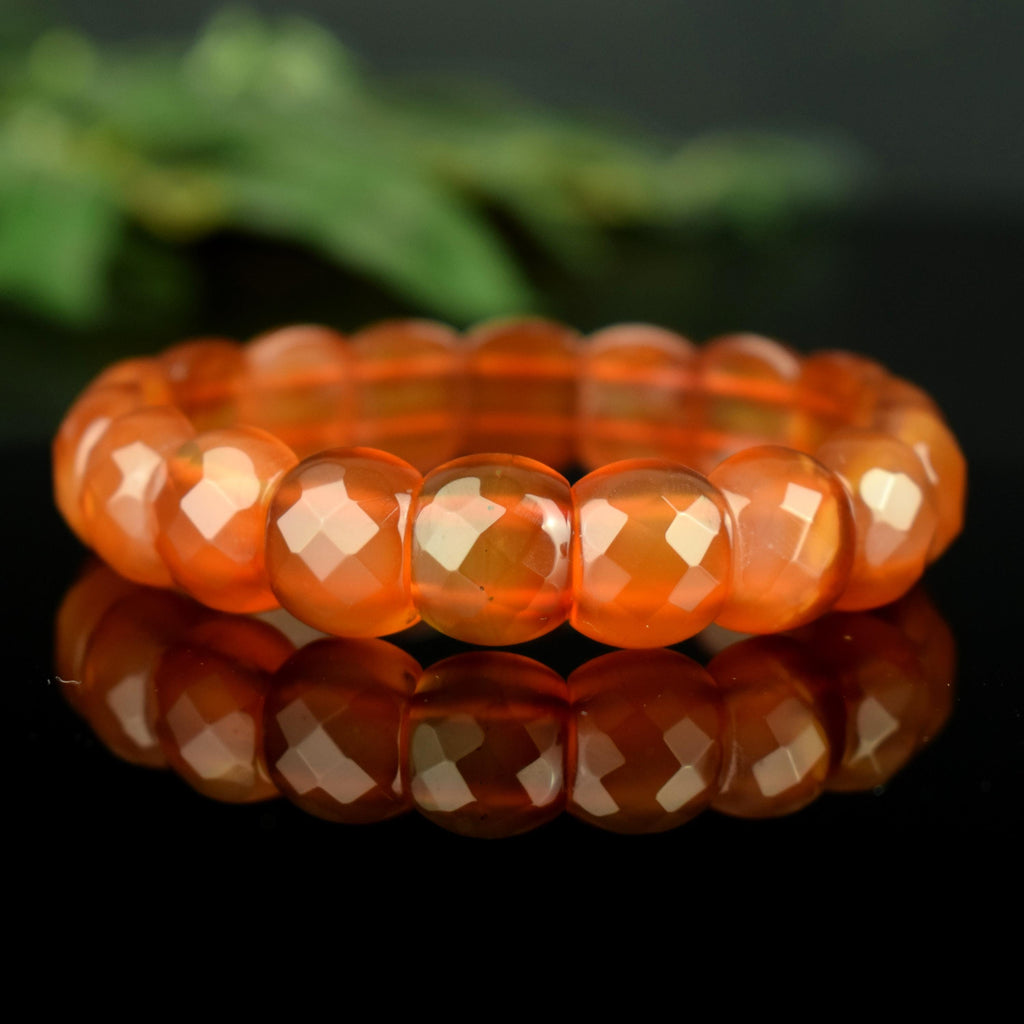 Bracelet Cornaline perles 14mm x 12mm AAA - Confiance - Réchauffement - Energie - Bijou unique #3