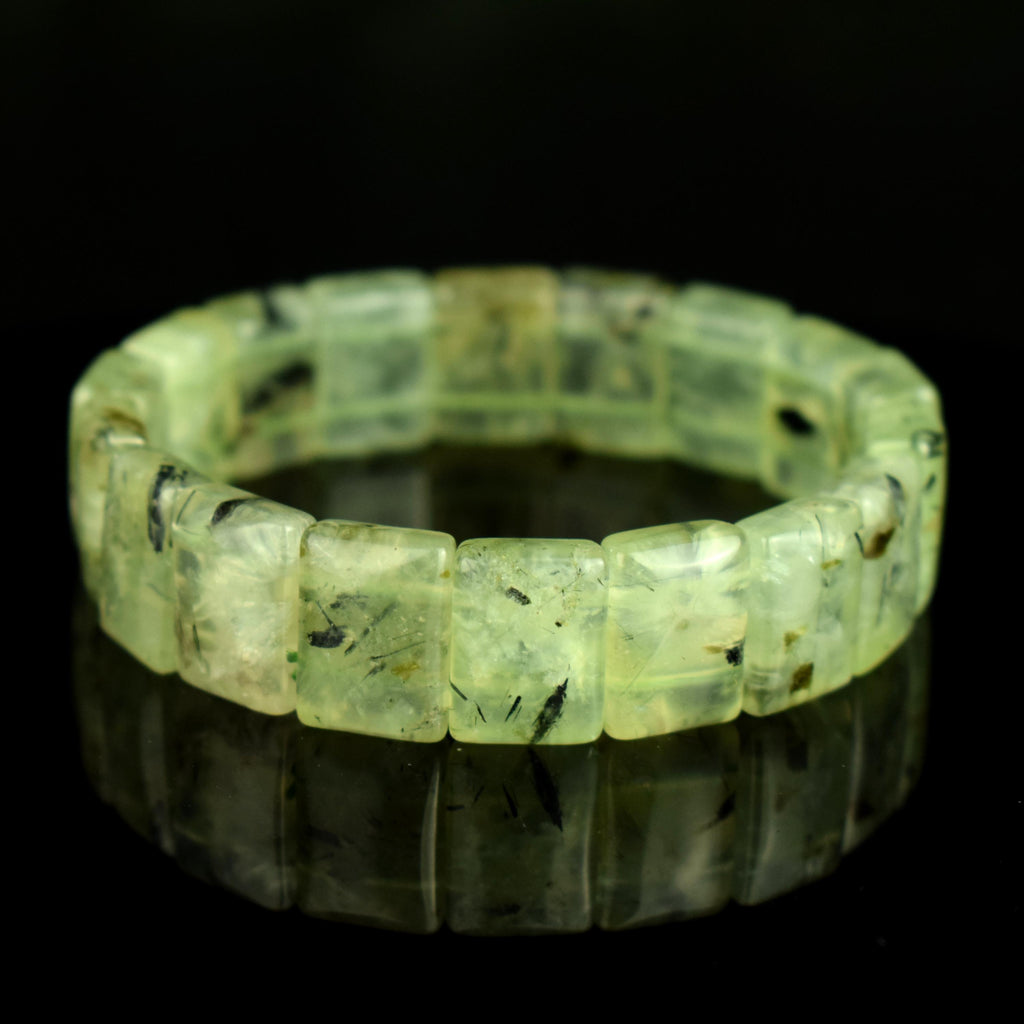 Bracelet Prehnite AAA perles 15mm x 10.5mm - Optimisme - Sérénité - Douceur - Bijou unique #2