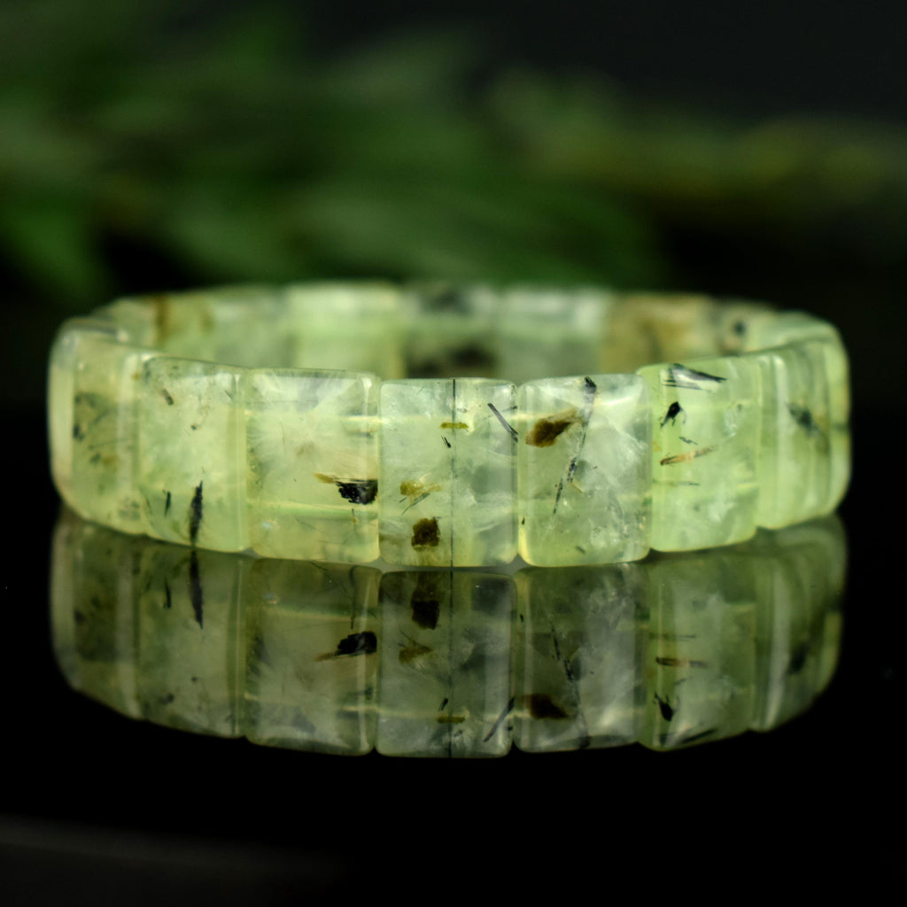 Bracelet Prehnite AAA perles 15mm x 10.5mm - Optimisme - Sérénité - Douceur - Bijou unique #2