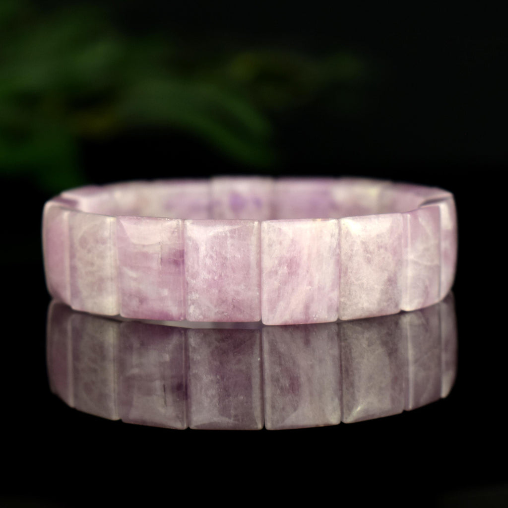 Bracelet Kunzite AAA - Amour - Soutien - Compréhension - perles 16mm x 11.5mm - Bijou unique #2