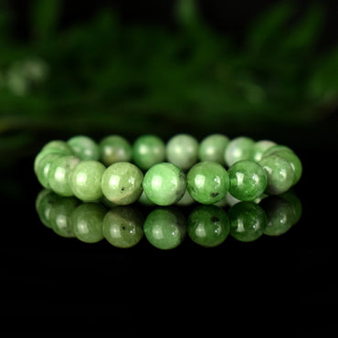 Bracelet Tsavorite Grenat Vert perles 9mm AA - Bijou unique #1 - Confiance en soi - Intuition - Vitalité