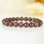 Bracelet Rubis étoilé non traité perles rondes 8mm du Mozambique - Pensée positive - Entretien - Stabilité