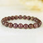 Bracelet Rubis étoilé non traité perles rondes 8mm du Mozambique - Pensée positive - Entretien - Stabilité