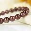 Bracelet Rubis étoilé non traité perles rondes 8mm du Mozambique - Pensée positive - Entretien - Stabilité