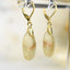 Boucles Oreilles Saphir Jaune – Richesse - Pouvoir - Santé – Bijou Élégant Minimaliste – Gemstone Drop Earrings #40