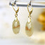 Boucles Oreilles Saphir Jaune – Richesse - Pouvoir - Santé – Bijou Élégant Minimaliste – Gemstone Drop Earrings #40