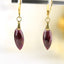 Boucles Oreilles Rubis – Pensée positive - Entretien - Stabilité – Bijou Élégant Minimaliste – Gemstone Drop Earrings #41