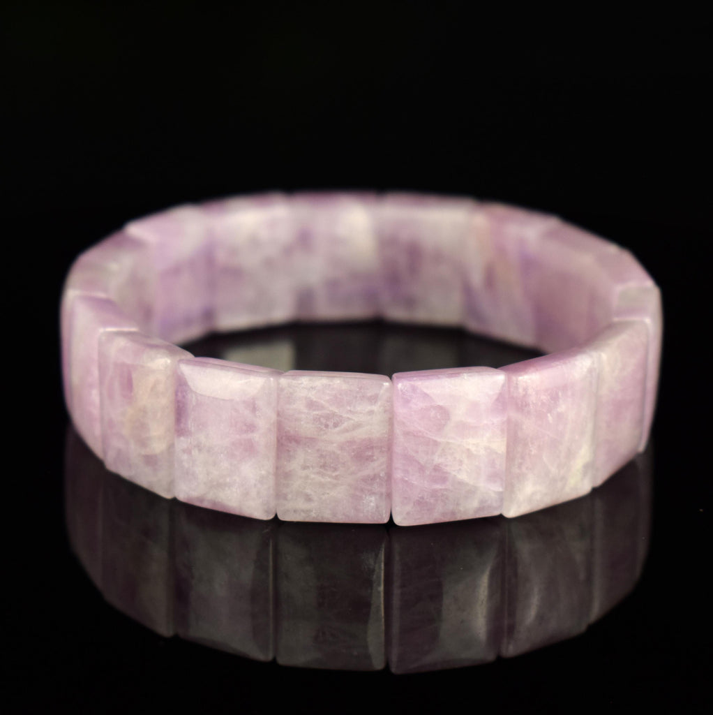 Bracelet Kunzite AAA - Amour - Soutien - Compréhension - perles 16mm x 11.5mm - Bijou unique #2