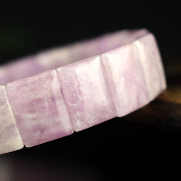 Bracelet Kunzite AAA - Amour - Soutien - Compréhension - perles 16mm x 11.5mm - Bijou unique #2