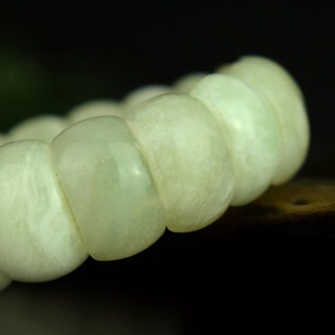 Bracelet Jade perles 20mm x 13mm naturelles de Birmanie - Stabilité - Instinct - Longévité - Bijou unique #2