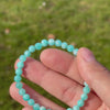 Bracelet Amazonite Bleue perles 6mm rondes du Mozambique grade AAA - Stimulation - Communication - Mémoire