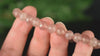 Bracelet Quartz Fraise de Madagascar perles 8mm rondes facettées AAA - Quartz à Hématite Lepidocrocite