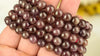 Bracelet Rubis étoilé non traité perles rondes 8mm du Mozambique - Pensée positive - Entretien - Stabilité