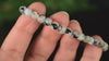 Bracelet Pierre de Lune Péristérite avec Tourmaline noire 6mm, perles carrées facettées qualité simple