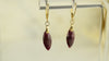Boucles Oreilles Rubis – Pensée positive - Entretien - Stabilité – Bijou Élégant Minimaliste – Gemstone Drop Earrings #41