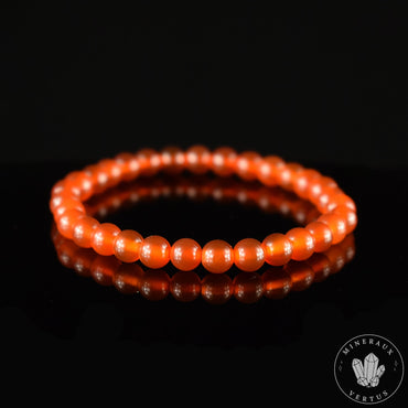 Bracelet Cornaline perles 6mm rondes AAA