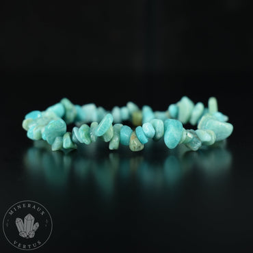 Amazonite AA Bracelet baroque en perles chips naturelles - Stimulation - Communication - Mémoire