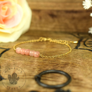 Bracelet Pierre de soleil, bracelet femme, Pierre de Soleil AA, cadeau Saint Valentin - Chaleur - Optimisme - Fécondité