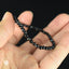 Bracelet fin Spinelle noir AAA perles 4mm rondes facettées  - Protection - Ancrage - Vigueur