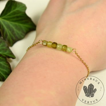Bracelet Grenat Grossulaire , bracelet Tsavorite AA , cadeau Saint Valentin  - Fertilité - Vitalité - Créativité