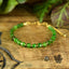 Bracelet Chrome Diopside de Russie AAA cubes à facettes 4mm chaine Or - Révélation - Croissance - Renouvellement