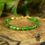 Bracelet Chrome Diopside de Russie AAA cubes à facettes 4mm chaine Or - Révélation - Croissance - Renouvellement