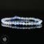 Bracelet fin Tanzanite Zoïsite bleu AAA perles 4mm rondes facettées  - Révélation - Amplification - Dons