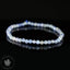 Bracelet fin Tanzanite Zoïsite bleu AAA perles 4mm rondes facettées  - Révélation - Amplification - Dons