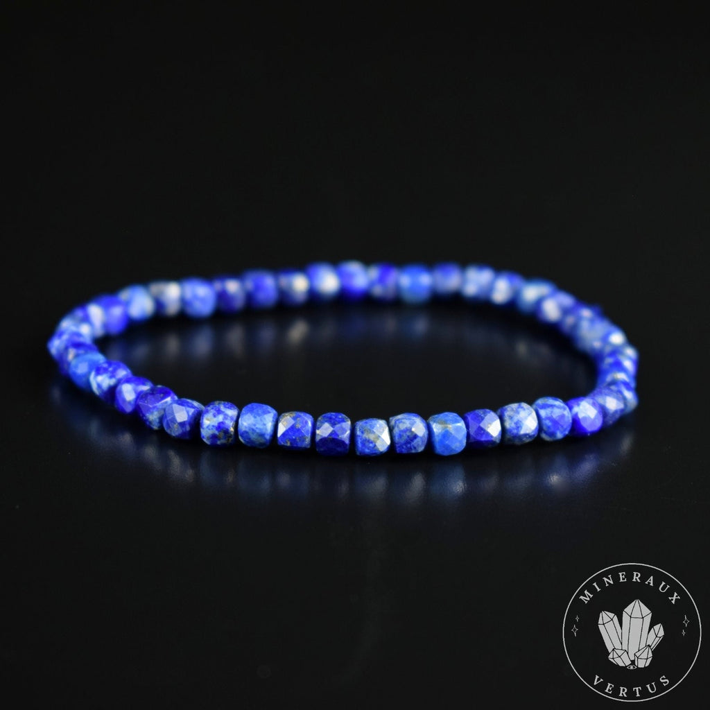 Perles gemme rondes lapis-lazuli bleue