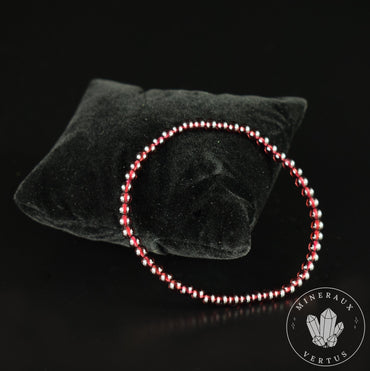 Bracelet Grenat Rouge Almandin du Brésil AAA perles rondes 4mm - Initiation - Stimulation - Eclat