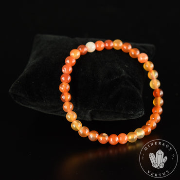 Bracelet Cornaline perles rondes 6mm