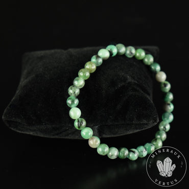 Bracelet Emeraude du Brésil perles rondes 6mm AA - Calme - Purification - Harmonie